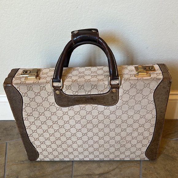Gucci Handbags - Authentic Vintage Gucci Briefcase in Monogram Canvas